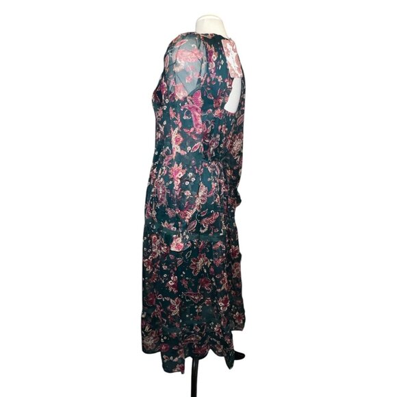 Band of the Free NWT Run the World Pine Paisley Empire Waist Midi Dress Sz S Wom - Picture 9 of 14